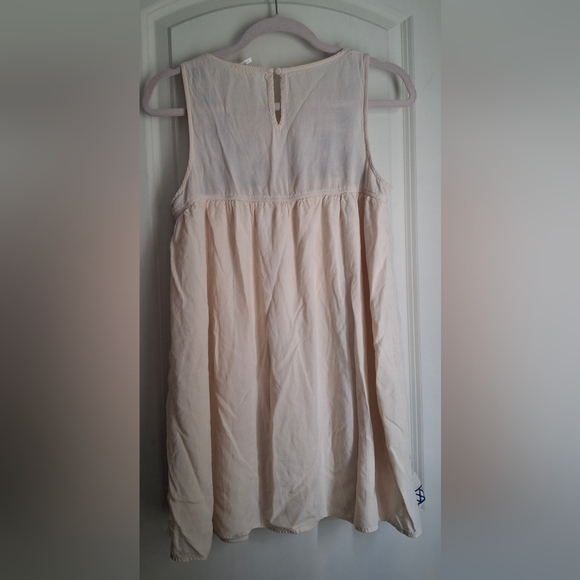 Free people blu pepper tan minidress embroidered detailing size medium boho - Picture 2 of 6